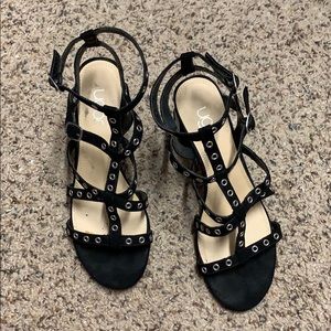🛍4 for $15🛍 black strappy shoes
